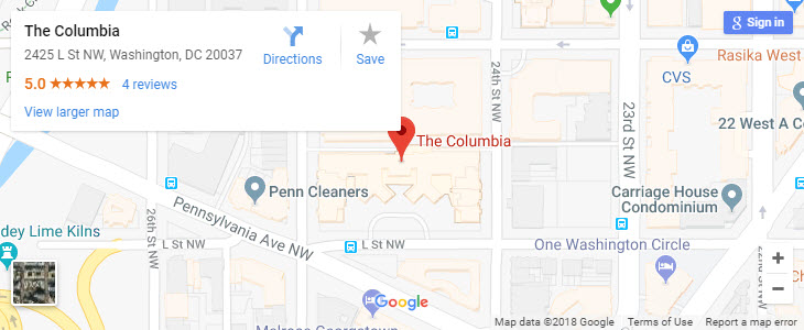 Directions to the Columbia Hospital for Women