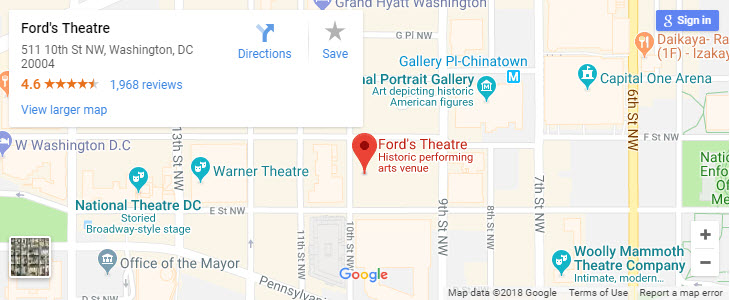 Directions to Ford's Theatre