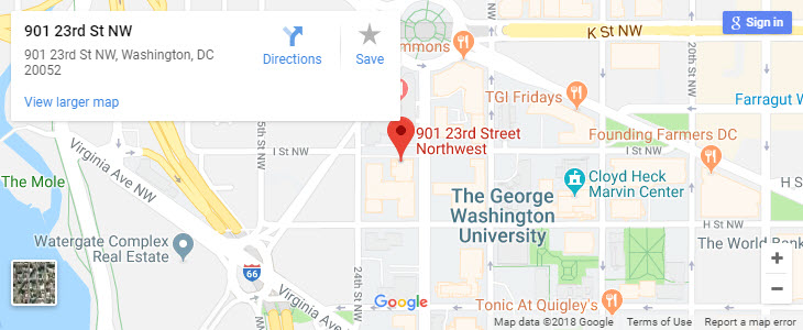 Directions to the former site of George Washington University School of Medicine and Health Sciences