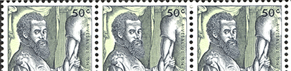 Stamps featuring Vesalius.