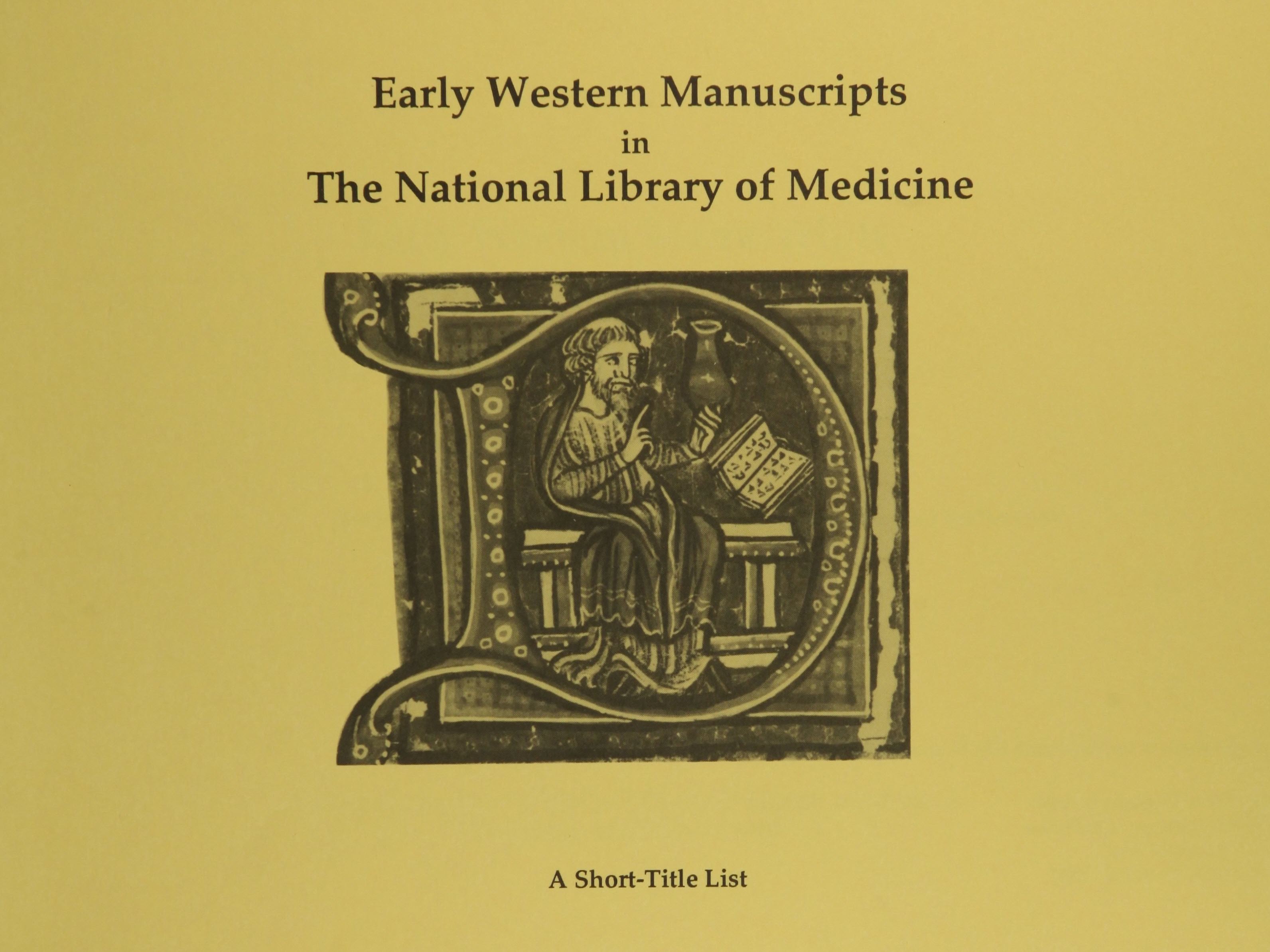 Cover of Early Western Manuscripts Short-List