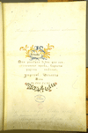 The title page from Articella, seu, Opus artis medicinae with flower decorations surrounding the title. The Surgeon General's Office Library amp and another stamp stating not to be loaned are in the center below the title. Faint writing is at the bottom of the page.