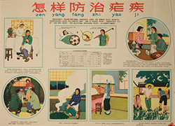 Poster with a series of images and text, title on top