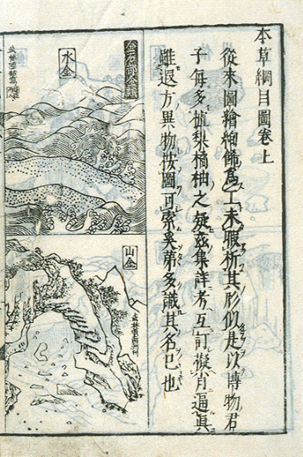 Page of a book with Chinese characters and illustrations