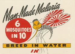 Poster likening disease-carrying mosquitoes to the Japanese