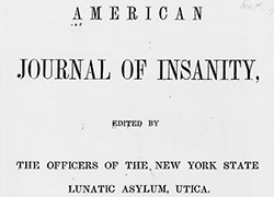 Title page, edited by the officers of the New York State Lunatic Asylum, Utica.