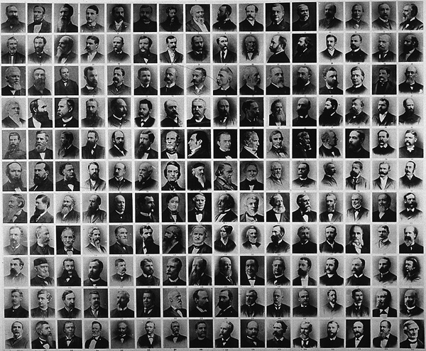 Mid-19th-century compilation portrait of 176 members, all men.