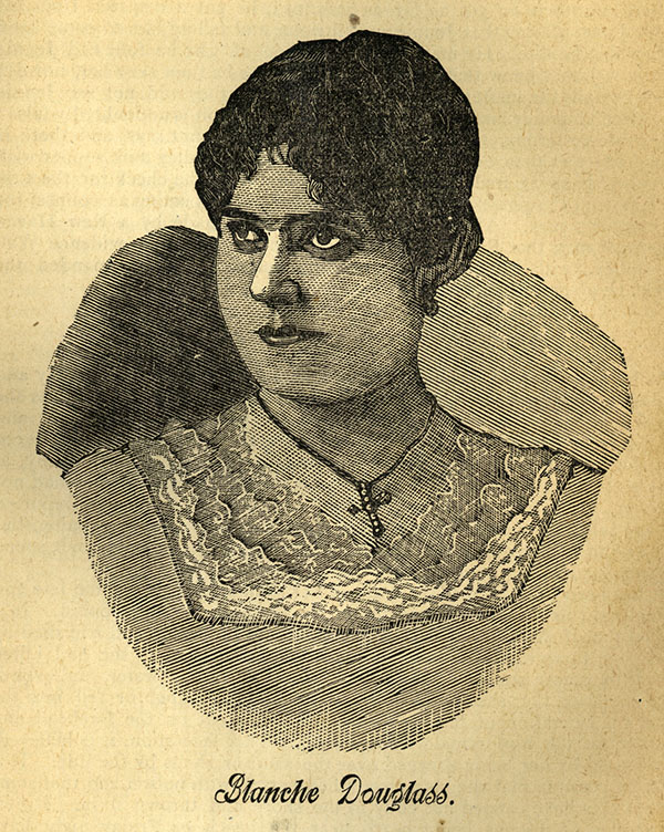 Head and shoulders, left pose engraved portrait of a woman.