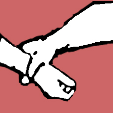 Illustration of an adult hand grabbing a child's wrist
