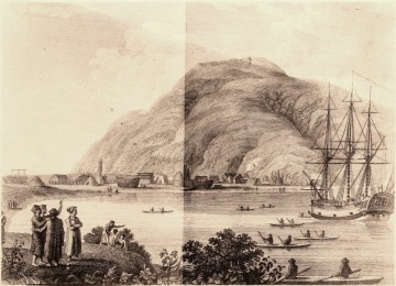 Russian outpost at Three Saints Harbor, 1790