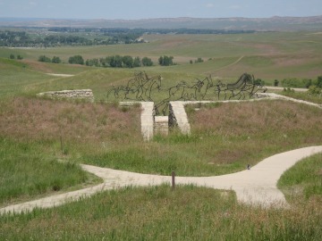 Little Bighorn Battlefield Sculpture Honoring Native Americans, Montana