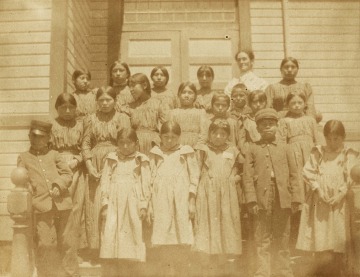 Teachers and Students, Warm Springs Agency, Oregon