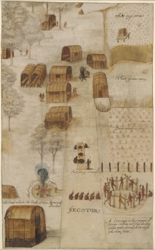 Indian Village of Secoton, 1585-1586