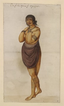 Watercolor Drawing of an Indian Woman