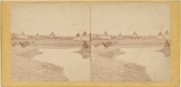Indian Encampment Near Fort Laramie, Wyoming