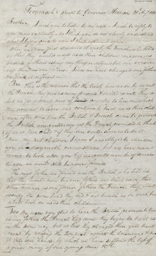 Tecumseh’s Speech to Governor Harrison, 20 August 1810