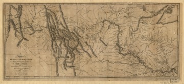 Map of Lewis and Clark Expedition Showing Indian Tribes