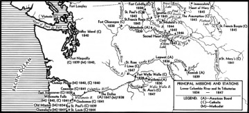 Missions and stations on lower Columbia River, 1834-1837