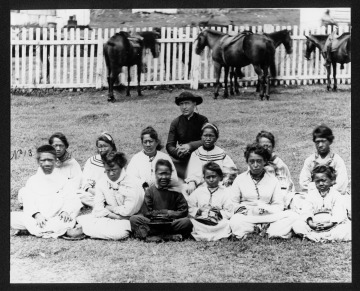 Father Damien and patients