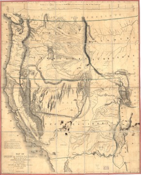 Map of Oregon and Upper California, 1848