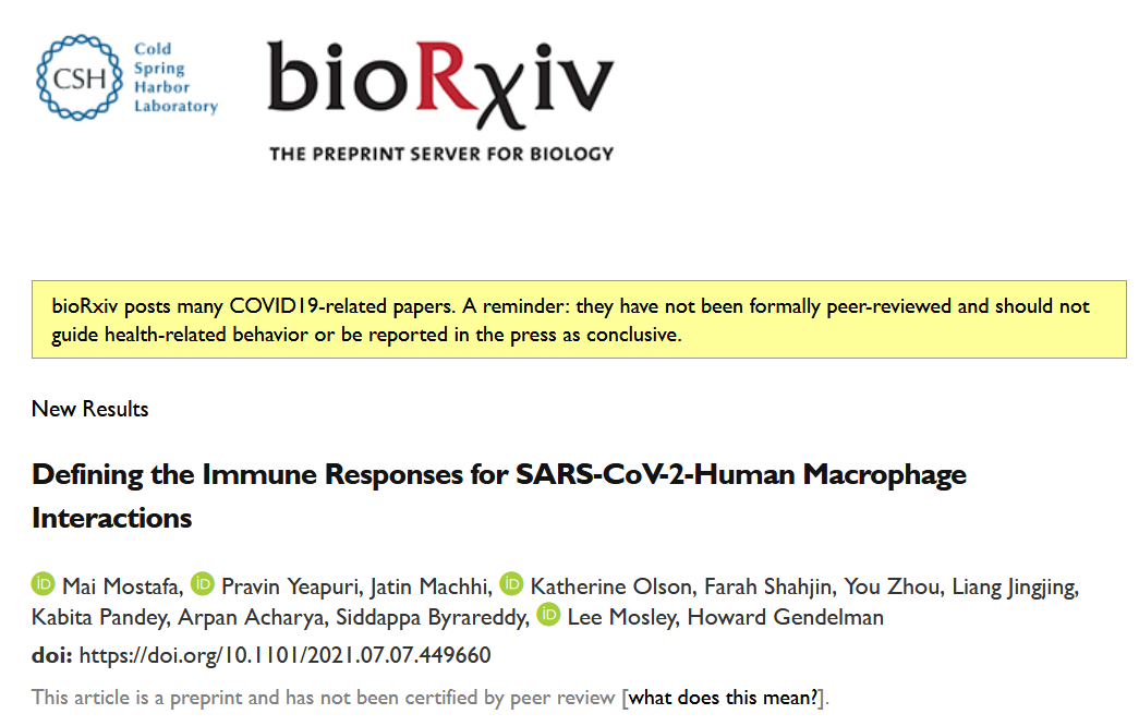 Screenshot of preprint DOI from bioRxiv