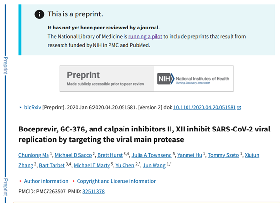 preprints of research