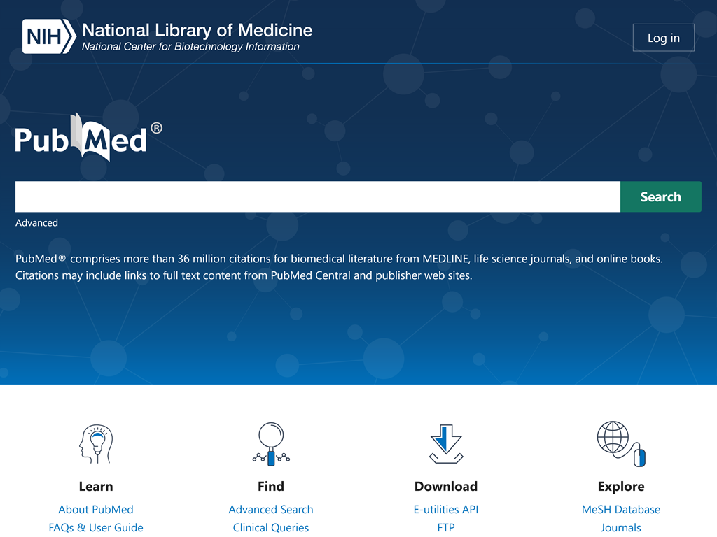 PubMed.gov homepage