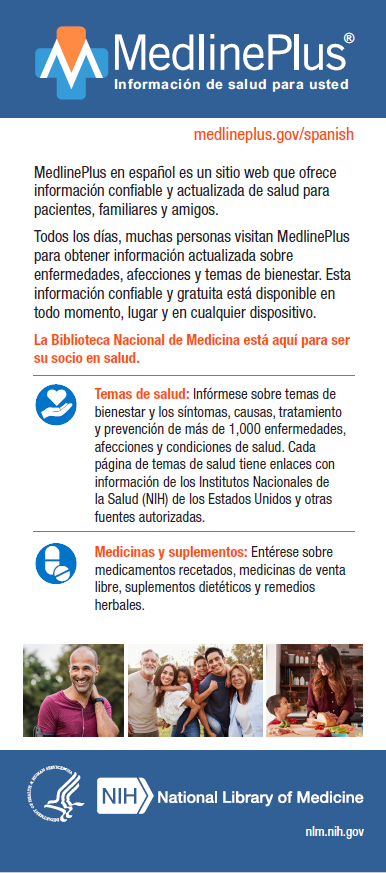 MedlinePlus capability brochure in Spanish