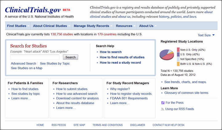 New Style And New Content For Clinicaltrials Gov Nlm Technical