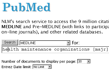 Screen Shot of Running the Strategy in PubMed