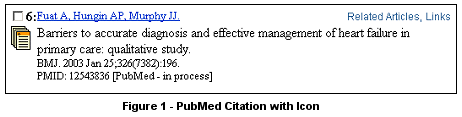 PubMed Citation with Icon Denoting Free Full Text in PMC