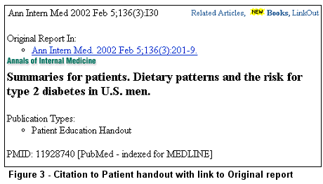 Citation to Patient handout with link to Orginal report