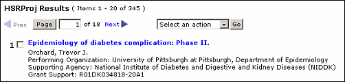 Screen capture of HSRProj brief display includes the added fields.