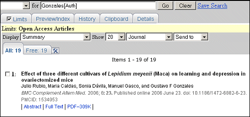 Search results with Limits set to Open Access Articles type.