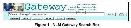 NLM Gateway Search Box