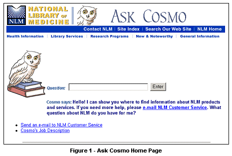 Figure 1: Ask Cosmo Home Page