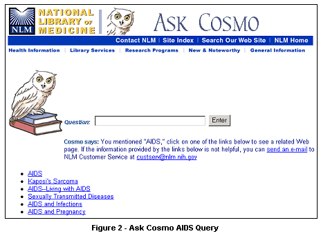 Figure 2: Ask Cosmo AIDS Query