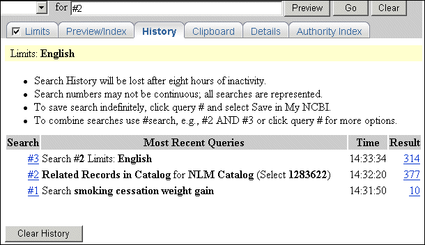 Search results from Related Records search and Limit by English language.  Citations are no longer ranked by relevancy.