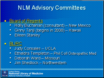 NLM Advisory Committees