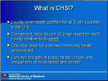 What is CHSI?