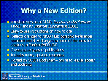 Why a New Edition? (See text below)