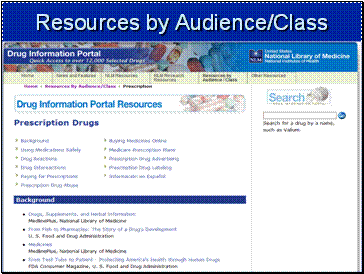 Resources by Audience/Class