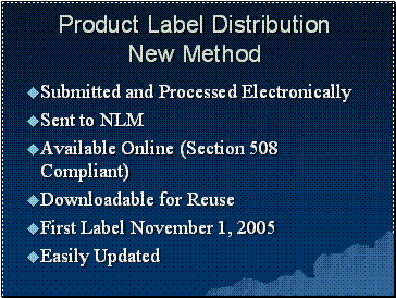 Product Label Distribution: New Method