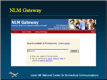 NLM Gateway Home Page