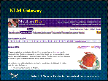 MedlinePlus en espanol Glaucoma page