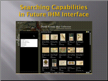Searching Capabilities in Future IHM Interface