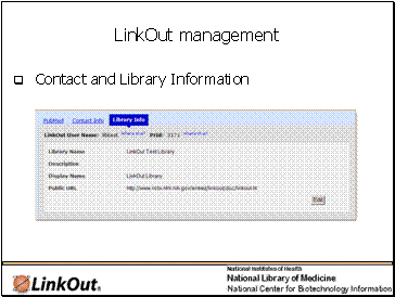 LinkOut management