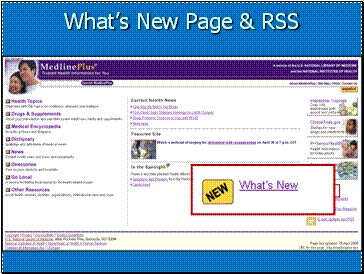 What’s New Page & RSS