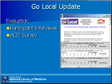 Go Local Update