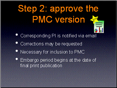 Step 2: approve the PMC version